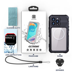 SHELLBOX M Series For iPhone 16 Pro Max IP68 Waterproof Case Metal Diving Phone Cover Compatible with MagSafe - TechGearPal