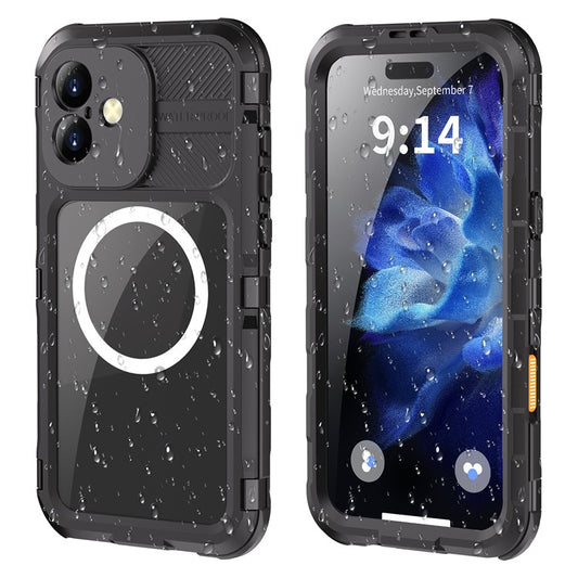 SHELLBOX M Series For iPhone 16 Plus IP68 Waterproof Case Metal Diving Phone Cover Compatible with MagSaf - TechGearPal