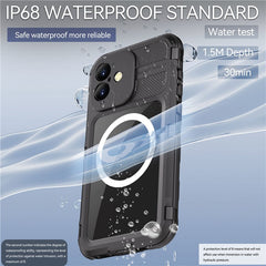 SHELLBOX M Series For iPhone 16 Plus IP68 Waterproof Case Metal Diving Phone Cover Compatible with MagSaf - TechGearPal