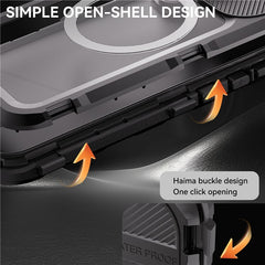 SHELLBOX M Series For iPhone 16 Plus IP68 Waterproof Case Metal Diving Phone Cover Compatible with MagSaf - TechGearPal
