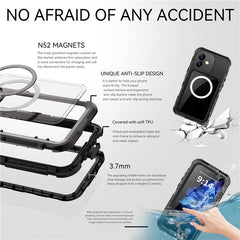 SHELLBOX M Series For iPhone 16 Plus IP68 Waterproof Case Metal Diving Phone Cover Compatible with MagSaf - TechGearPal