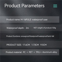 SHELLBOX M Series For iPhone 16 Plus IP68 Waterproof Case Metal Diving Phone Cover Compatible with MagSaf - TechGearPal