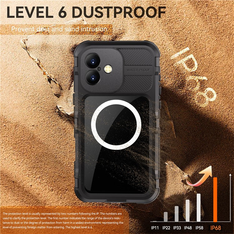 SHELLBOX M Series For iPhone 16 Plus IP68 Waterproof Case Metal Diving Phone Cover Compatible with MagSaf - TechGearPal