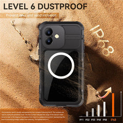 SHELLBOX M Series For iPhone 16 Plus IP68 Waterproof Case Metal Diving Phone Cover Compatible with MagSaf - TechGearPal