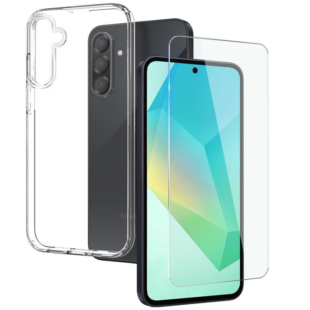 Coque transparente NORTHJO pour Samsung Galaxy A36 5G en TPU souple avec protection d'écran en verre trempé 