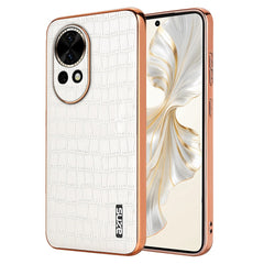 AZNS For Huawei nova 13 5G Case Electroplating Crocodile Texture PU+TPU Phone Cover
