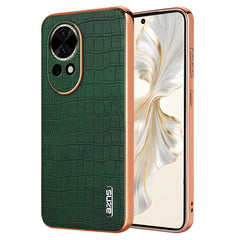 AZNS For Huawei nova 13 5G Case Electroplating Crocodile Texture PU+TPU Phone Cover