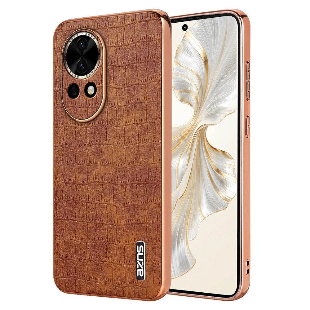 AZNS For Huawei nova 13 5G Case Electroplating Crocodile Texture PU+TPU Phone Cover