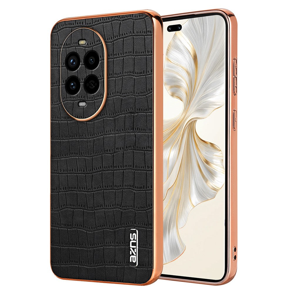 Coque AZNS pour Huawei Nova 13 Pro 5G, effet crocodile galvanisé, étui en PU et TPU 