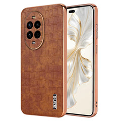 AZNS For Huawei nova 13 Pro 5G Case Electroplating Crocodile Texture PU+TPU Phone Cover