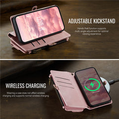 For iPhone 15 Pro Max Case CASEME C39 RFID Blocking Zipper Wallet Stand Leather Cover with Strap - TechGearPal