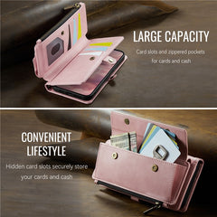 For iPhone 15 Pro Max Case CASEME C39 RFID Blocking Zipper Wallet Stand Leather Cover with Strap - TechGearPal