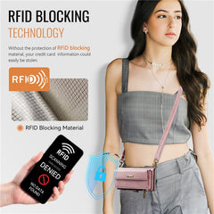 For iPhone 15 Pro Max Case CASEME C39 RFID Blocking Zipper Wallet Stand Leather Cover with Strap - TechGearPal