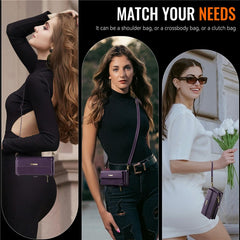 For iPhone 14 Pro Max Case CASEME C39 RFID Blocking Zipper Wallet Stand Leather Cover with Strap - TechGearPal