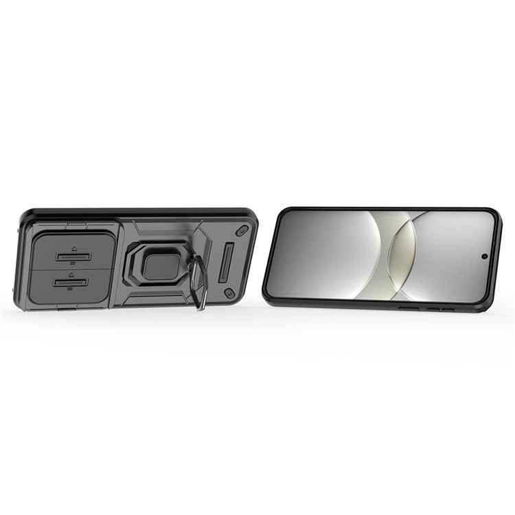 For Huawei Mate 70 Case PC+TPU Kickstand Phone Protector with Lens Cove - TechGearPal