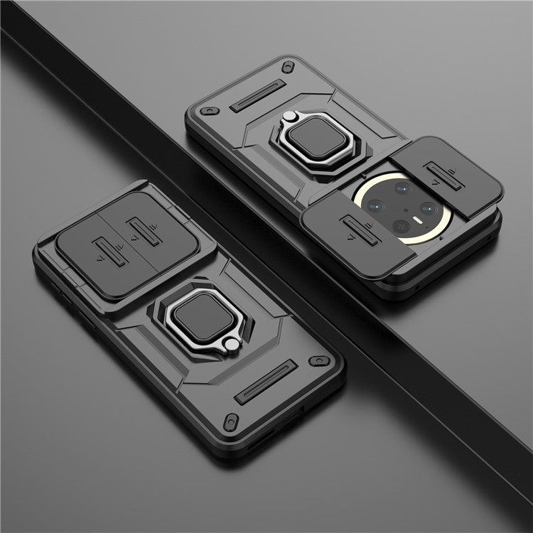 For Huawei Mate 70 Case PC+TPU Kickstand Phone Protector with Lens Cove - TechGearPal