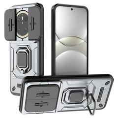 For Huawei Mate 70 Case PC+TPU Kickstand Phone Protector with Lens Cove - TechGearPal