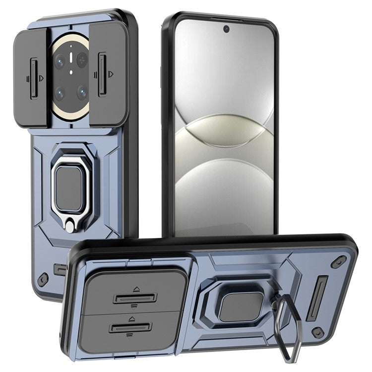 For Huawei Mate 70 Case PC+TPU Kickstand Phone Protector with Lens Cove - TechGearPal