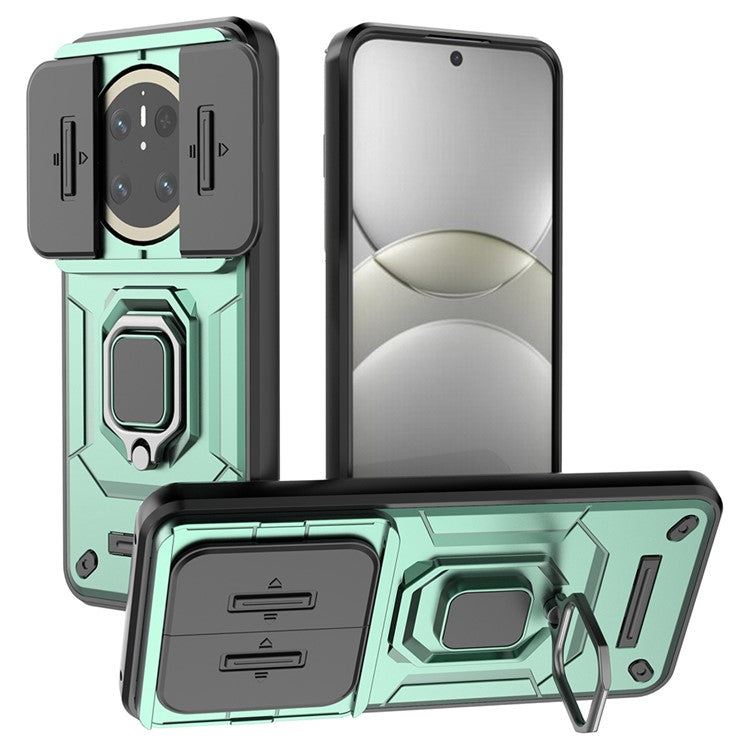 For Huawei Mate 70 Case PC+TPU Kickstand Phone Protector with Lens Cove - TechGearPal
