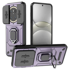 For Huawei Mate 70 Case PC+TPU Kickstand Phone Protector with Lens Cove - TechGearPal
