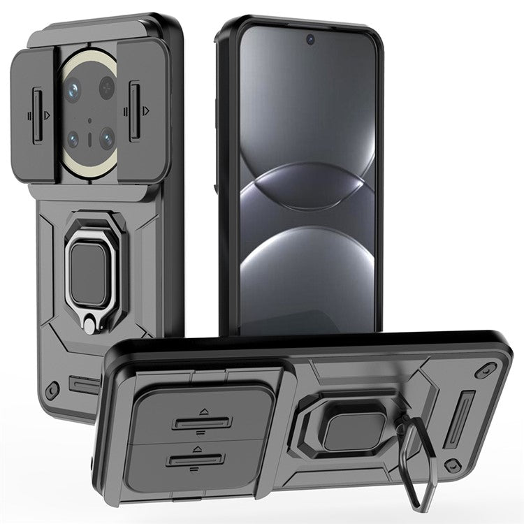 For Huawei Mate 70 Pro+ / 70 Pro Case PC+TPU Kickstand Phone Protector with Lens Cove - TechGearPal