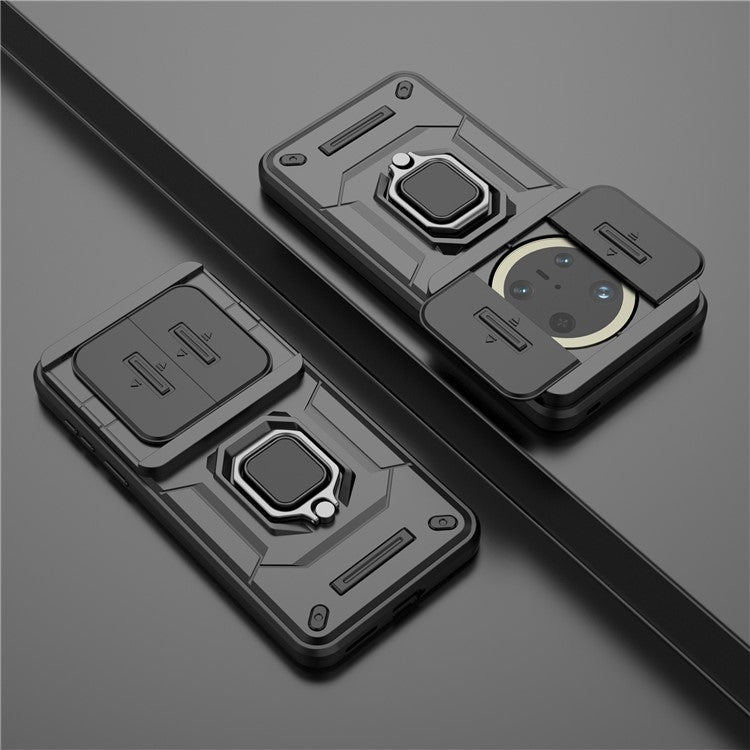 For Huawei Mate 70 Pro+ / 70 Pro Case PC+TPU Kickstand Phone Protector with Lens Cove - TechGearPal