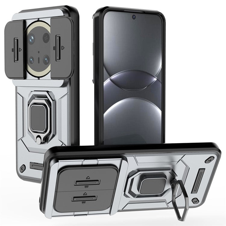 For Huawei Mate 70 Pro+ / 70 Pro Case PC+TPU Kickstand Phone Protector with Lens Cove - TechGearPal