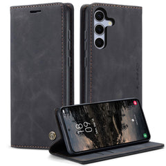 Étui en cuir avec porte-cartes et support pour Samsung Galaxy S25+ 