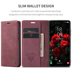 For Samsung Galaxy S25 Case CASEME 013 Series Card Holder Stand Leather Phone Cover