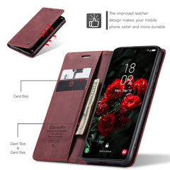 For Samsung Galaxy S25 Case CASEME 013 Series Card Holder Stand Leather Phone Cover