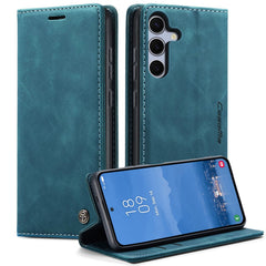 For Samsung Galaxy S25 Case CASEME 013 Series Card Holder Stand Leather Phone Cover