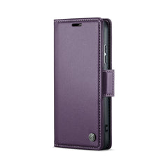 For Samsung Galaxy S25 Leather Case CASEME 023 RFID Blocking 3 Card Slot Mobile Cover