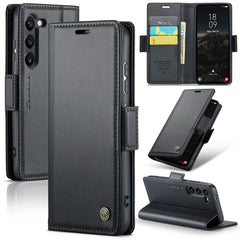 For Samsung Galaxy S25 Leather Case CASEME 023 RFID Blocking 3 Card Slot Mobile Cover
