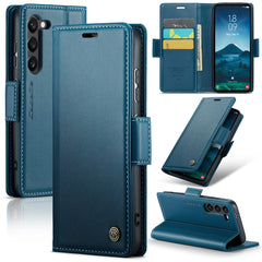For Samsung Galaxy S25 Leather Case CASEME 023 RFID Blocking 3 Card Slot Mobile Cover