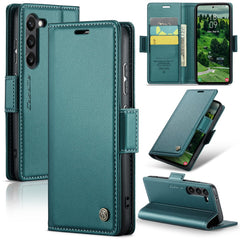 For Samsung Galaxy S25 Leather Case CASEME 023 RFID Blocking 3 Card Slot Mobile Cover