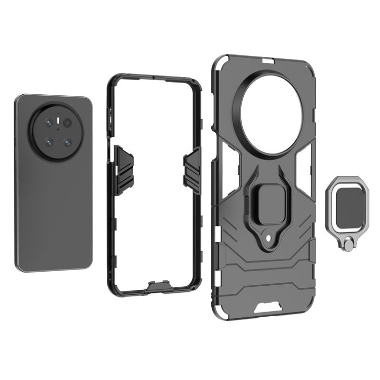For Huawei Mate 70 Case PC+TPU Protective Phone Cover with Ring Kickstan - TechGearPal