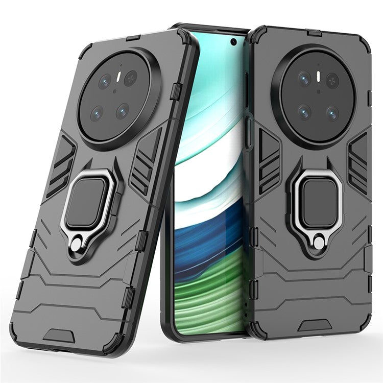 For Huawei Mate 70 Case PC+TPU Protective Phone Cover with Ring Kickstan - TechGearPal