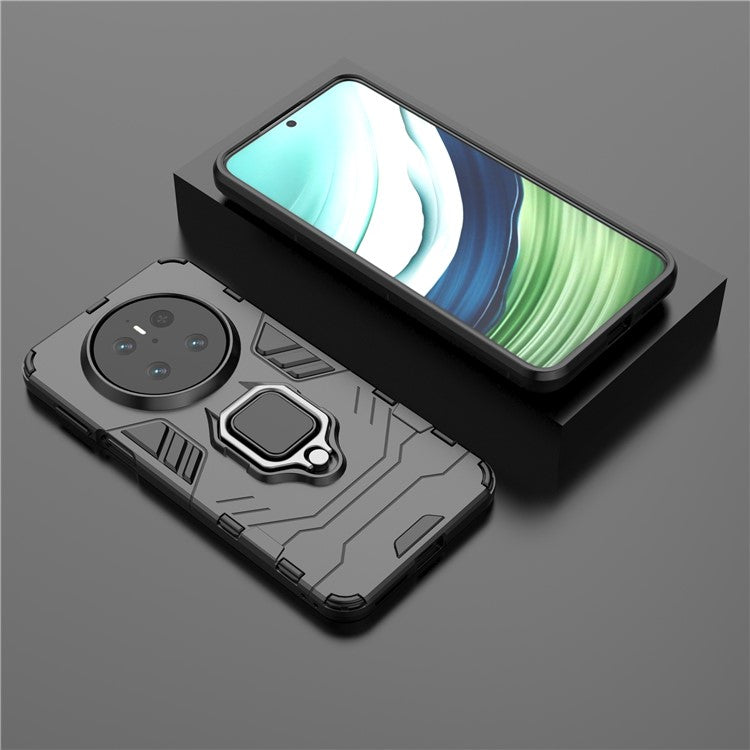 For Huawei Mate 70 Case PC+TPU Protective Phone Cover with Ring Kickstan - TechGearPal