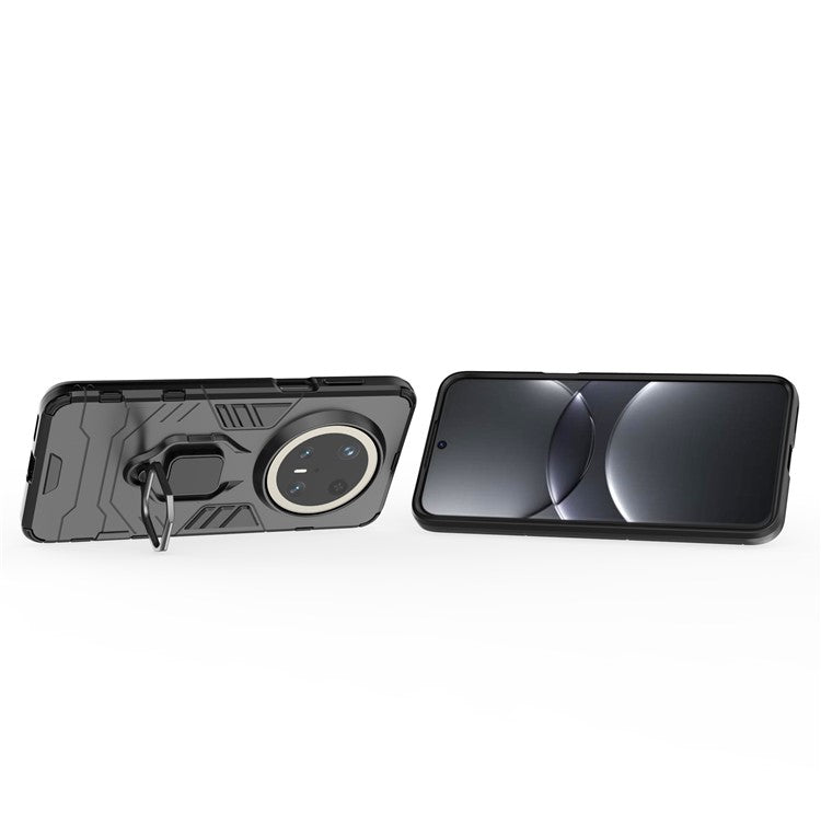 For Huawei Mate 70 Pro+ / 70 Pro Case PC+TPU Protective Phone Cover with Ring Kickstan - TechGearPal