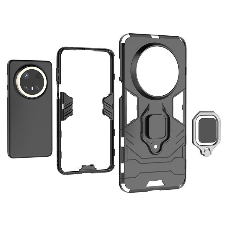 For Huawei Mate 70 Pro+ / 70 Pro Case PC+TPU Protective Phone Cover with Ring Kickstan - TechGearPal