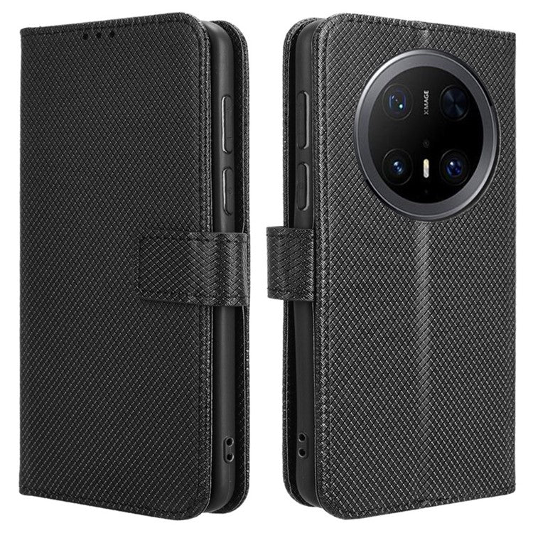 For Huawei Mate 70 Pro+ / 70 Pro Case PU Leather Diamond Texture Wallet Phone Cove - TechGearPal
