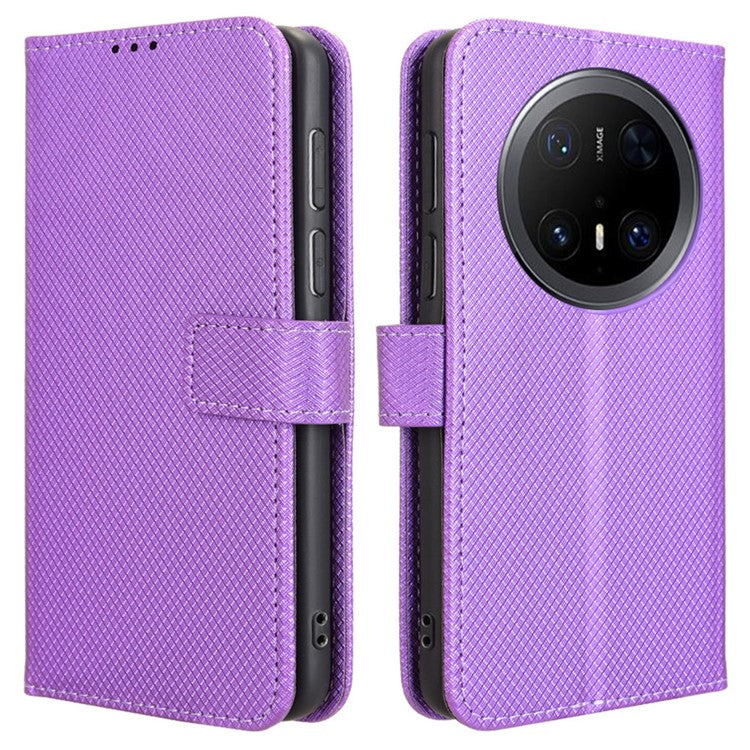 For Huawei Mate 70 Pro+ / 70 Pro Case PU Leather Diamond Texture Wallet Phone Cove - TechGearPal