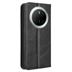 For Huawei Mate 70 Leather Case Wallet Stand Retro Texture Phone Cove - TechGearPal