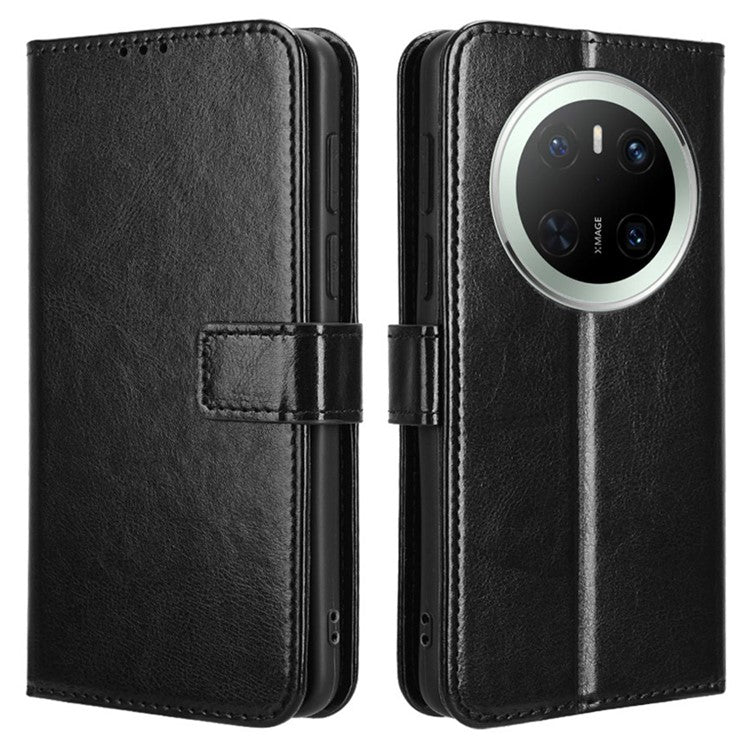 For Huawei Mate 70 Case Crazy Horse Texture PU Leather Phone Wallet Cove - TechGearPal