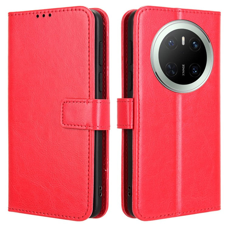For Huawei Mate 70 Case Crazy Horse Texture PU Leather Phone Wallet Cove - TechGearPal