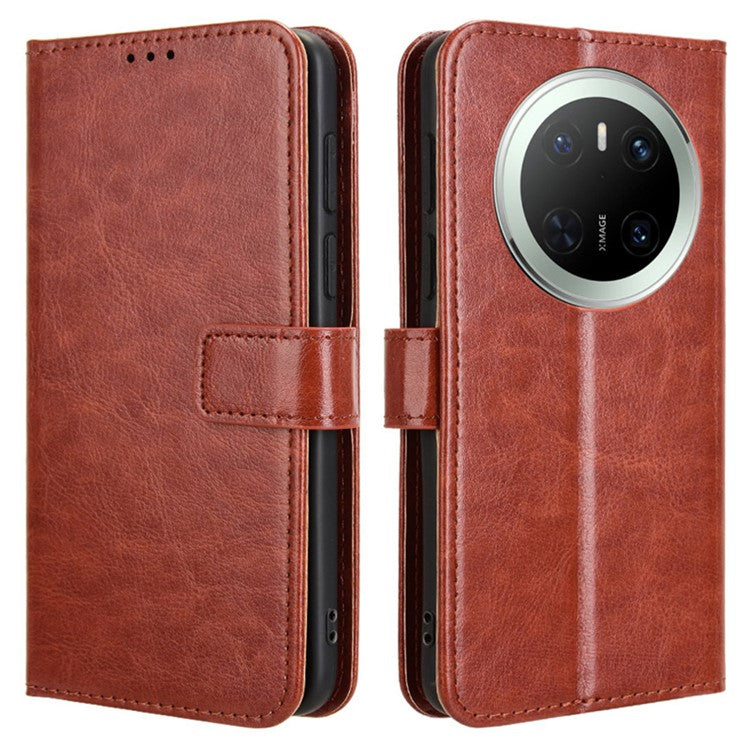 For Huawei Mate 70 Case Crazy Horse Texture PU Leather Phone Wallet Cove - TechGearPal