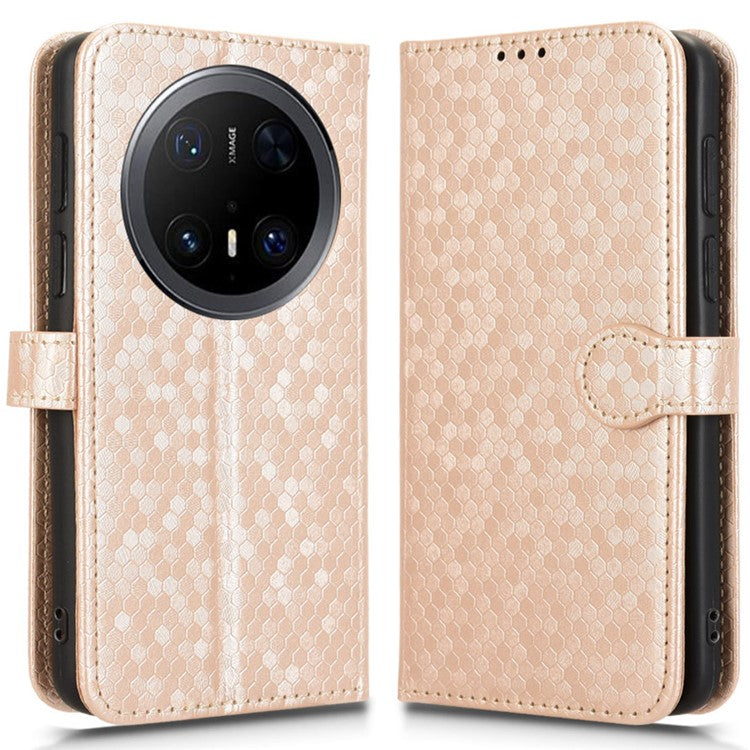 For Huawei Mate 70 Pro+ / 70 Pro Wallet Case Dot Pattern Imprint PU Leather Phone Cove - TechGearPal