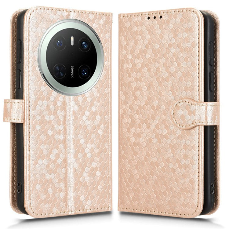 For Huawei Mate 70 Wallet Case Dot Pattern Imprint PU Leather Phone Cove - TechGearPal