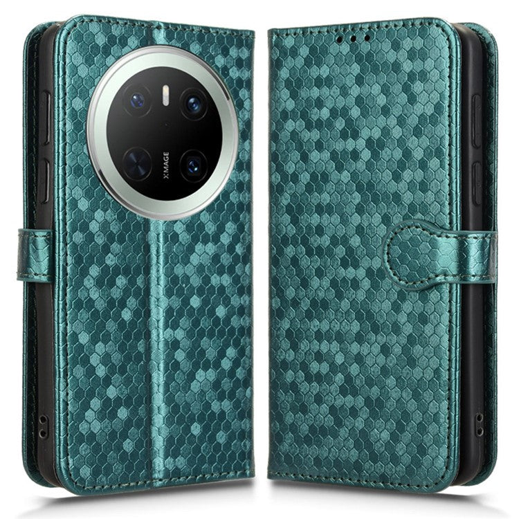 For Huawei Mate 70 Wallet Case Dot Pattern Imprint PU Leather Phone Cove - TechGearPal