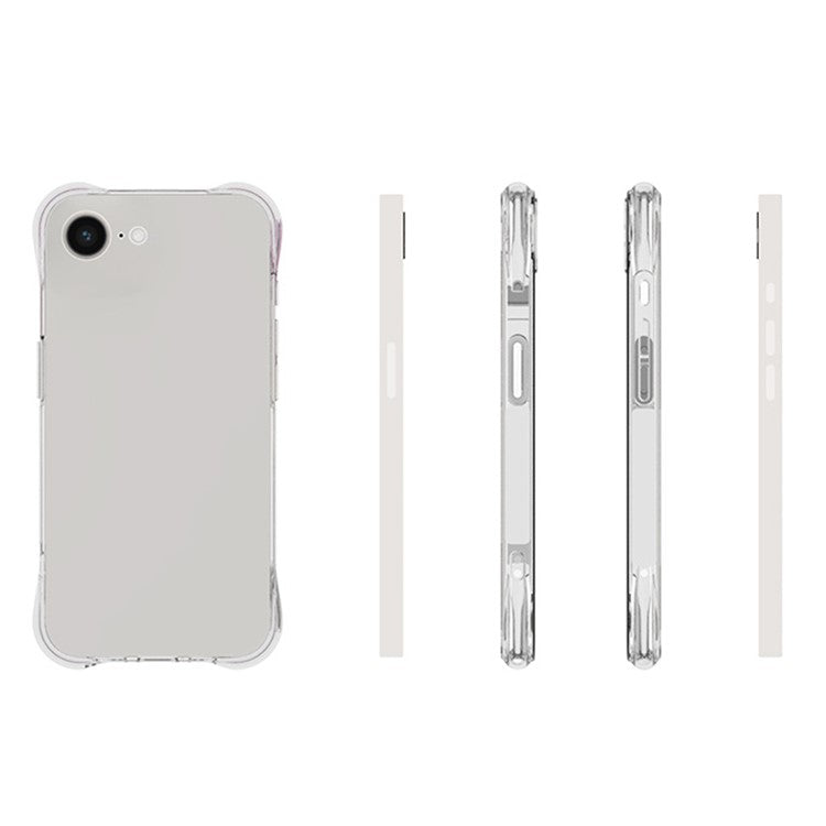 For iPhone 16e TPU Phone Case Non-Slip Transparent Mobile Phone Cover - TechGearPal